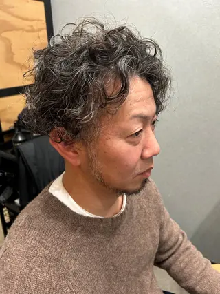 ショート カラー パーマ メンズ 久木原 ゆりのヘアスタイル