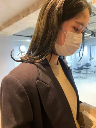 ロング カラー ボブパーマコテ巻き風 パーマNo1深江秀平のヘアスタイル