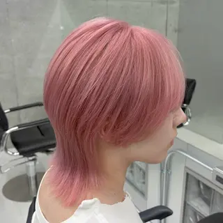ミディアム カラー メンズ ʜᴀʀᴜᴋᴀ♱メンズ ウルフ/ブリーチのヘアスタイル