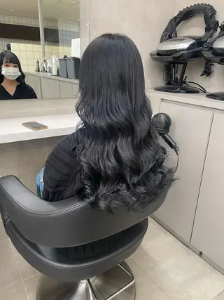 ミディアム カラー パーマ ヘアアレンジ メンズ キッズ ネイル マツエク・マツパ アイブロウ 🦋縮毛/韓国レイヤ ー/透明感カラー🦋のヘアスタイル