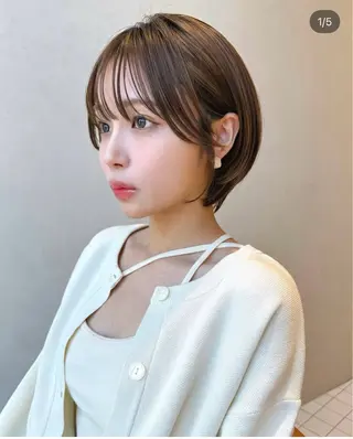 ショート カラー ヘアアレンジ 顔周り✂️透明感 レイヤー/みっきーのヘアスタイル