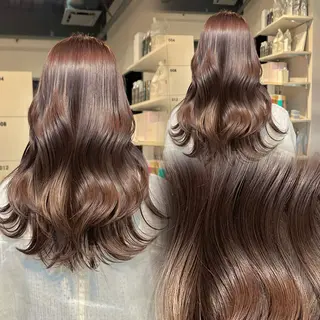 ロング カラー KURO/縮毛矯正 /髪質改善/レイヤーのヘアスタイル