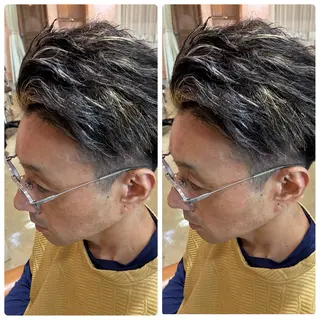 ショート カラー メンズ おおやま たくみのヘアスタイル