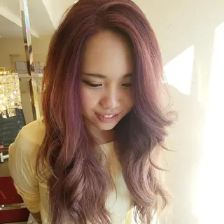 カラー ロング 美谷添(ミヤゾエ) まどか大人ヘアサロンのヘアスタイル