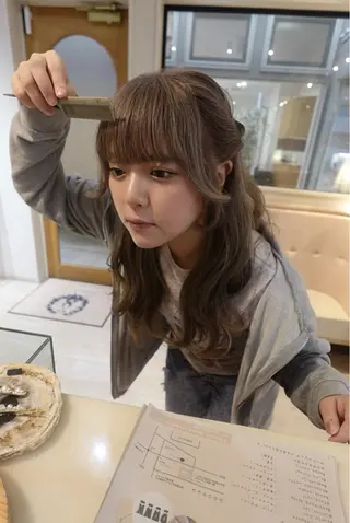ロング カラー ramphy 加藤 美羽のヘアスタイル