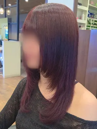 ロング カラー 関口 友菜のヘアスタイル