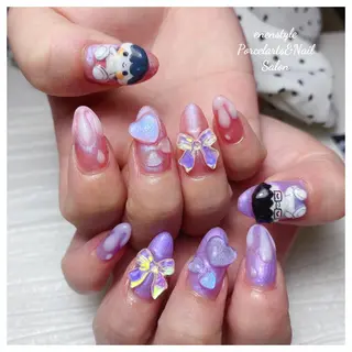 ミディアム ネイル 🐾enen style 🐾のネイルデザイン