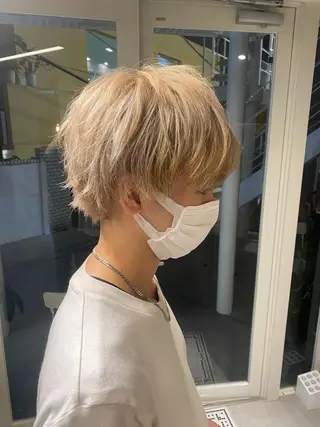 カラー メンズ ハイトーン×似合わせ 🌱中川慎之介のヘアスタイル