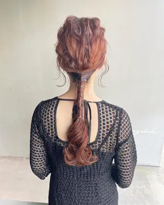 ロング ヘアアレンジ ハイトーンカラー♡ yuのヘアスタイル