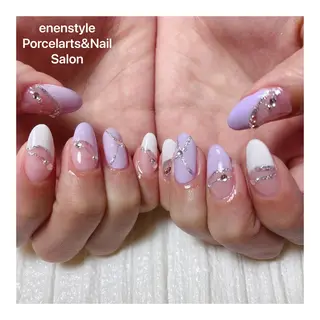 ミディアム ネイル 🐾enen style 🐾のネイルデザイン