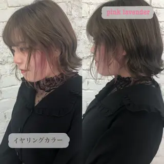 ショート カラー Acchon/心斎橋 💚ダブルカラーのヘアスタイル