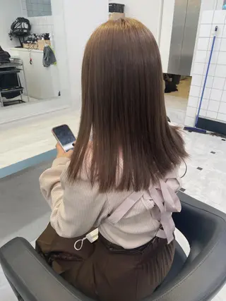 ミディアム 顔周りレイヤー/新宿 /モテ艶カラー/航介のヘアスタイル