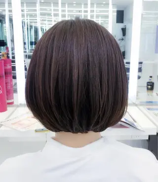 ミディアム パーマ 趙 英来のヘアスタイル