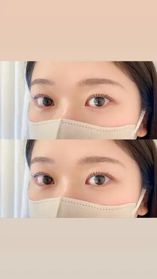 セミロング カラー パーマ ヘアアレンジ メンズ キッズ ネイル マツエク・マツパ アイブロウ 𝑹 eyelashのマツエク・マツパデザイン