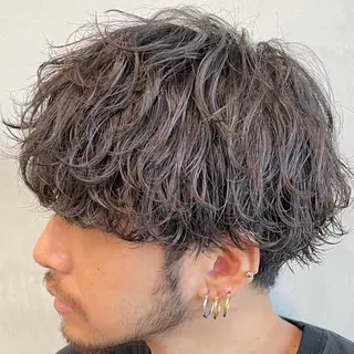 ミディアム パーマ ヘアアレンジ メンズ fifth 石川 凪のヘアスタイル