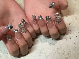 ネイル 韓国/ワンホン/長さ 出しつけ放題🎀のネイルデザイン