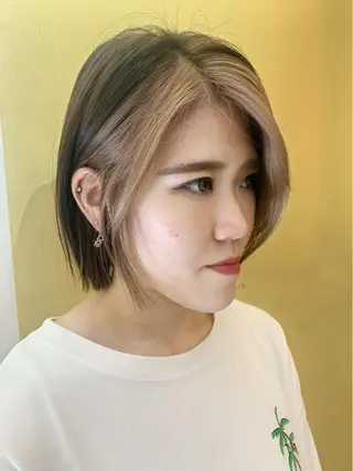 ショート カラー ハブヘアー ハブヘアーのヘアスタイル