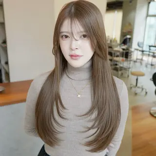 ロング カラー shun/ブリーチ なしダブルカラーのヘアスタイル