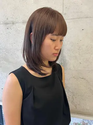 ミディアム カラー YUIMARL岡山/ 𝐂𝐇𝐈𝐊𝐀のヘアスタイル