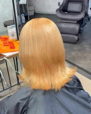 ミディアム カラー 渋谷ハイトーン/ まぉまぉのヘアスタイル