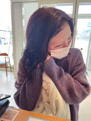 セミロング カラー パーマ 鶴岡で縮毛矯正なら お任せ！ハヤシナオミのヘアスタイル