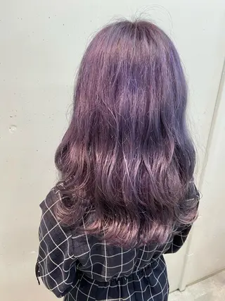 ミディアム カラー ウルフカット レイヤーカット上柿のヘアスタイル
