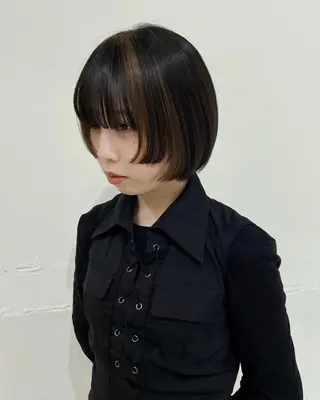 ショート カラー 茉樹@pullnoc /新宿/ボブ/モードのヘアスタイル
