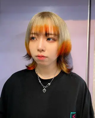 ミディアム ハイトーン/ブリーチ /ウルフ⛓️MAKIのヘアスタイル