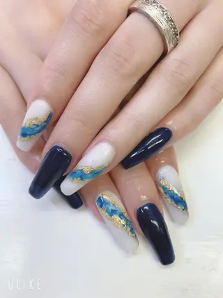 ロング JNA認定講師🌸 RIEのネイルデザイン