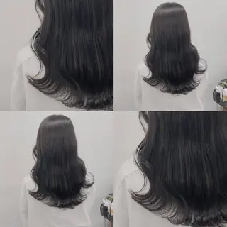 ロング カラー パーマ ヘアアレンジ メンズ キッズ ネイル マツエク・マツパ 上品＆韓国風 🥀海心🥀のヘアスタイル