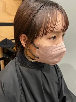 ショート カラー パーマ ヘアアレンジ メンズ キッズ ネイル マツエク・マツパ アイブロウ 久木原 ゆりのヘアスタイル