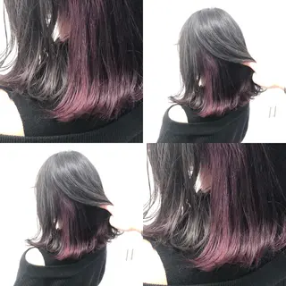 ロング カラー パーマ ヘアアレンジ メンズ キッズ ネイル マツエク・マツパ 上品＆韓国風 🥀海心🥀のヘアスタイル