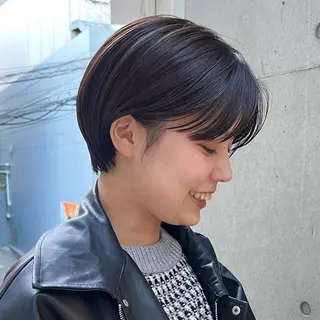 ショート カラー 🤍ブリーチなしカラ ー/渋谷/YUU🤍のヘアスタイル