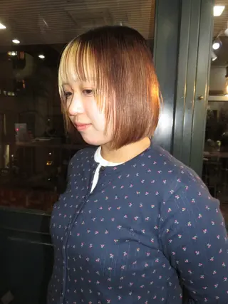ミディアム ホナミ /ボブカットモデルのヘアスタイル