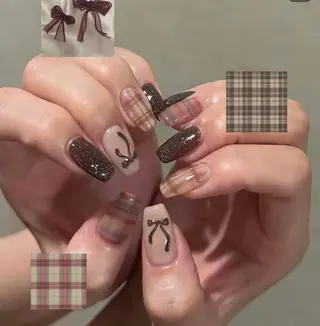 ネイル YumiNail 長さだし&ハンドケアのネイルデザイン