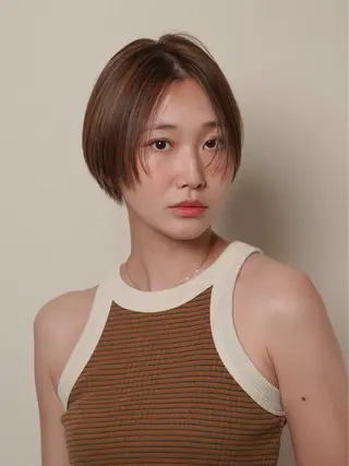 ショート 銀座/柔らかベージュ 似合せカット/ハルトのヘアスタイル