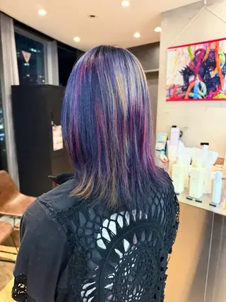 ミディアム 似合わせカット/ デザインカラー🦄のヘアスタイル