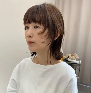 ミディアム カラー Hareru 豊田 修廣のヘアスタイル