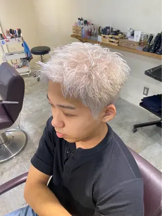 カラー 【メンズ特化】 シャドウパーマのヘアスタイル