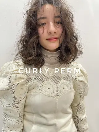 ミディアム カラー パーマ ヘアアレンジ キッズ オトナヘア🌸 harukaのヘアスタイル