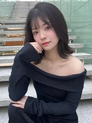 カラー 秋の愛されカラー🤎 深みブラウン/福岡のヘアスタイル