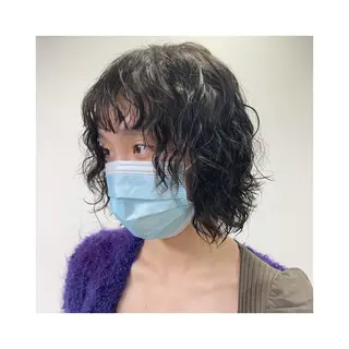 ミディアム パーマ 高山りな🌼 (メンズも可能です)のヘアスタイル