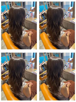 カラー 🩵盛れる顔周り/ 艶カラーemi🩵のヘアスタイル