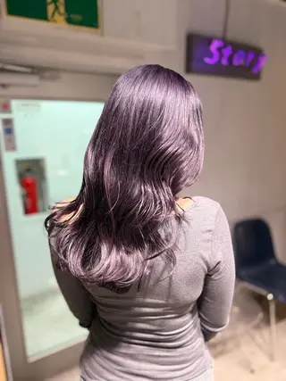 ロング カラー NANAMI🩵 大人可愛い韓国ヘアのヘアスタイル