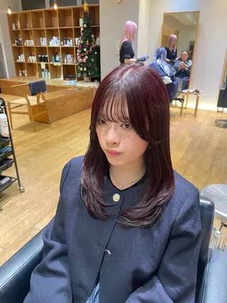 セミロング カラー 縮毛矯正/レイヤー 🌙児玉光瑠のヘアスタイル