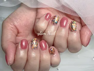 ネイル エツメ💅 長さ出し🎀デザインのネイルデザイン