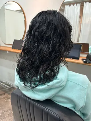 セミロング ミカ🌟パーマ/ デジタルパーマのヘアスタイル