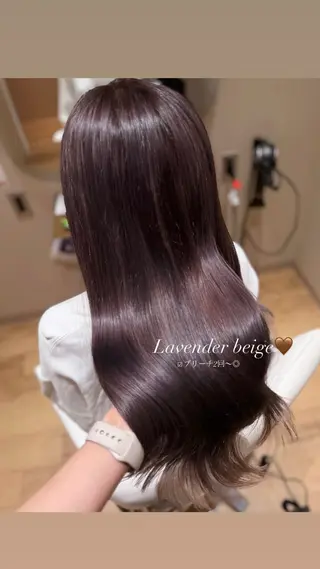 ロング カラー minori🤎 ナチュラル韓国ヘアのヘアスタイル