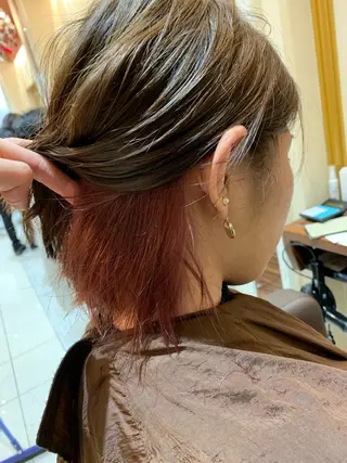 ショート カラー 韓国レイヤー 池田一之のヘアスタイル