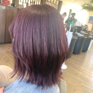 ミディアム カラー 佐藤 瑚碧のヘアスタイル